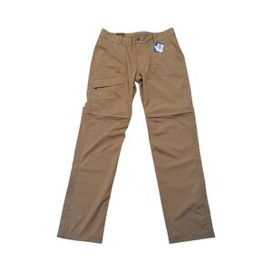 Columbia Womens Kestrel Trail Convertible Pants Size 12 Long Tan Omni Shield NWT